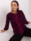 Bluzka-LK-BZ-506673.36-ciemny fioletowy rozmiar - 40