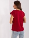 T-shirt-RV-TS-4833.00X-bordowy rozmiar - S