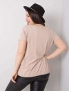 T-shirt-RV-TS-6320.85P-beżowy rozmiar - 3XL