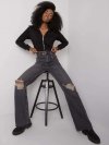 Spodnie jeans-RO-SP-PNT-05.12P-czarny rozmiar - 40