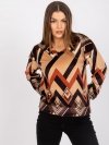 Bluzka-DHJ-BZ-6033-1.49P-czarno-beżowy rozmiar - ONE SIZE