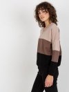 Bluza-RV-BL-8328.34X-czarno-beżowy rozmiar - S/M
