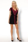 Szlafrok Kumiko LC 90428 Pink Rosses Collection Black Czarny LivCo Corsetti Fashion rozmiar - L/XL