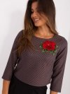 Bluzka-LK-BZ-506494.50P-granatowy rozmiar - 38