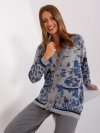 Kardigan-BA-SW-8045.30X-szaro-niebieski rozmiar - ONE SIZE