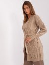 Kardigan-BA-SW-8009-1.39P-ciemny bezowy rozmiar - ONE SIZE