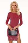 Sukienka Dechenn Wine Red FZ1744 rozmiar - L