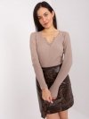 Bluzka-RV-BZ-9209.64-ciemny bezowy rozmiar - S/M