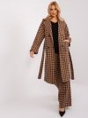 Płaszcz-LK-PL-509407.96P-camelowy rozmiar - S/M