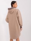 Tunika-RV-TU-9224.95P-ciemny bezowy rozmiar - L/XL