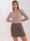 Spódnica-LK-SD-509478.50P-czarno-czerwony rozmiar - XS