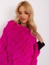 Poncho-AT-PN-2347.16-fuksjowy rozmiar - ONE SIZE