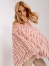Poncho-AT-PN-2347.68-jasny różowy rozmiar - ONE SIZE