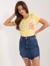 T-shirt-RV-TS-9648.98-żółty rozmiar - S/M