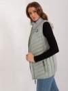Kamizelka-D50076XB80120A2-pistacjowy rozmiar - S
