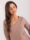 Bluzka-RV-BZ-9143.87P-ciemny bezowy rozmiar - ONE SIZE