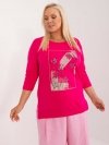 Bluzka-RV-BZ-8983.07-fuksjowy rozmiar - ONE SIZE
