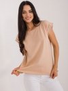 T-shirt-RV-TS-4833.41X-camelowy rozmiar - S