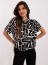 Bluzka-LK-BZ-509749.88-czarno-beżowy rozmiar - ONE SIZE