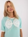 Bluzka-LK-BZ-509621-4.21-mietowy rozmiar - L/XL