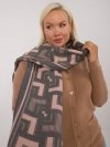 Szalik-AT-SZ-23158.32-szaro-różowy rozmiar - ONE SIZE