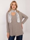 Bluzka-DHJ-BZ-19226.91-ciemny bezowy rozmiar - ONE SIZE
