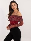 Bluzka-DHJ-BZ-18701.59-czerwony rozmiar - ONE SIZE