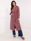 Płaszcz-LK-PL-509835.19-bordowy rozmiar - S/M