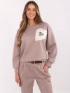 Bluza-DHJ-BL-20322.72-ciemny bezowy rozmiar - ONE SIZE