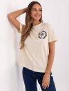 T-shirt-D12022AC02645E-jasny beżowy rozmiar - S