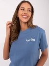 T-shirt-D12022AC02645G-ciemny niebieski rozmiar - S