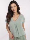 Bluzka-D73761M11171B-pistacjowy rozmiar - XXL