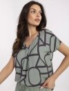 Bluzka-D73771M11171D-khaki rozmiar - S