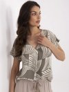 Bluzka-D73771M11171D-khaki rozmiar - M