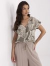 Bluzka-D73771M11171D-khaki rozmiar - S