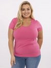 T-shirt-RV-TS-A556.03-ciemny różowy rozmiar - 2XL
