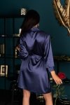 Szlafrok Edelina Navy Blue LC 90520 Est Belle Collection Blue Granatowy LivCo Corsetti Fashion rozmiar - XL