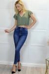 Merribel elastyczne jeansowe spodnie rurki Callinera Niebieskie/Blue rozmiar - XL