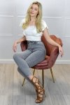 Merribel elastyczne jeansowe spodnie rurki Callinera Szare/Grey rozmiar - XL