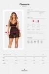 Obsessive Babydoll i stringi Chemeris czarne
