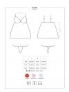 Obsessive Babydoll i stringi Luvae czarne