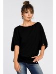 BeWear B048 Bluza oversize z rękawami kimono - czarny