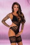 Body Hawain Black Czarny Collection LivCo Corsetti Fashion rozmiar - S/M