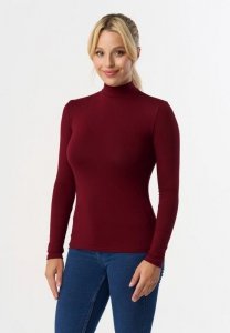 PÓŁGOLF RESTA, DŁUGI RĘKAW - KOLOR DENIM, STALOWY, MARSALA, BORDO