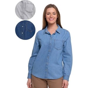 KOSZULA JEANSOWA DAMSKA W STYLU DENIM OKD5500-001