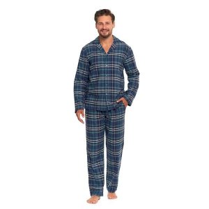 PIŻAMA MĘSKA W KRATKĘ PDM7000-001 - AW2024/25