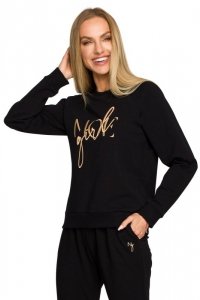 Moe M693 Bluza z haftem - czarna