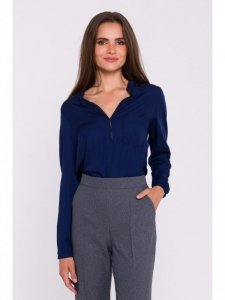 Stylove S375 Bluzka z długimi rękawami - granatowa