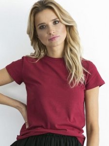 T-shirt-RV-TS-4623.42-bordowy rozmiar - S