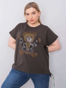 Bluzka-RV-BZ-6434.28P-ciemny khaki rozmiar - ONE SIZE